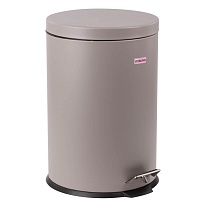 Ведро-контейнер для мусора (урна) с педалью LAIMA Classic, 20 л, серое, матовое, металл, со съемным внутренним ведром в Серпухове