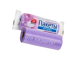 Мешки для мусора 35 л, ароматизированные, сиреневые, в рулоне 20 шт., ПНД, 12 мкм, 560х530 мм, GRIFON Полевые Цветы, 100-034 в Серпухове
