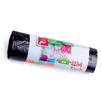 Мешки для мусора 30 л, черные, в рулоне 20 шт., ПНД, 6 мкм, 600х500 мм, Концепция Быта ЭкоДом, 601348 в Серпухове