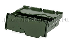 Вкладываемый контейнер KV 6417 с распашной крышкой темно-зеленый