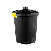 Мусорный бак с крышкой на колесах 105 л темно-серый