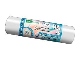 Мешки для мусора 360 л, белые, в рулоне 10 шт., ПВД 65 мкм, 1400х1000 мм, PREMIUM+, 3601015302 в Серпухове