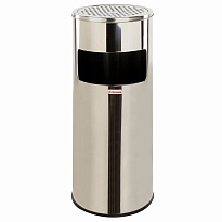 Урна с пепельницей 27 л, нержавеющая сталь, зеркальная, LAIMA PROFESSIONAL в Серпухове