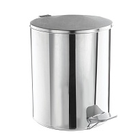 Ведро для мусора с педалью, усиленное, Титан, 15 л, нержавеющая сталь, хром в Серпухове