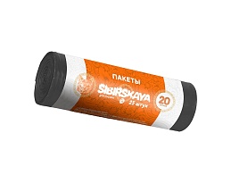 Мешки для мусора 20 л, черные, в рулоне 25 шт., ПНД, 6 мкм, 420х450 мм, SIBIRSKAYA, 101-001 S в Серпухове