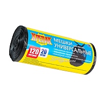 Мешки для мусора 120 л, черные, в рулоне 20 шт., ПНД, 15 мкм, 1100х700 мм, Крепак, 4607075710207 в Серпухове Мешки для мусора 120 л, черные, в рулоне 20 шт., ПНД, 15 мкм, 1100х700 мм, Крепак, 4607075710207 в Серпухове