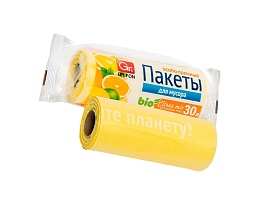 Мешки для мусора 35 л, ароматизированные, желтые, в рулоне 20 шт., ПНД, 12 мкм, 560х530 мм, GRIFON Цитрусовый Микс, 100-033 в Серпухове