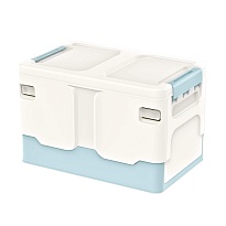 Ящик пластиковый складной белый, дно голубое, 370х240х240 мм в Серпухове