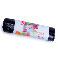 Мешки для мусора 60 л, черные, в рулоне 20 шт., ПНД, 7 мкм, 700х600 мм, Концепция Быта ЭкоДом, 601349 в Серпухове