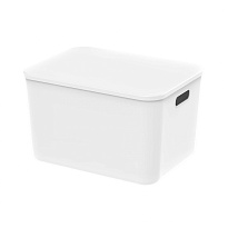 Ящик пластиковый вкладываемый белый 410х305х245 мм в Серпухове Ящик пластиковый вкладываемый белый 410х305х245 мм в Серпухове