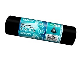 Мешки для мусора 160 л, ароматизированные, черные, в рулоне 10 шт., ПВД, 80 мкм, 1100х930 мм, EXPORT, exp16010142 в Серпухове Мешки для мусора 160 л, ароматизированные, черные, в рулоне 10 шт., ПВД, 80 мкм, 1100х930 мм, EXPORT, exp16010142 в Серпухове