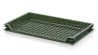 Ящик (лоток) для хлеба, овощей и фруктов трехбортный зеленый в Серпухове