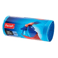 Мешки для мусора 35 л, с ушками, синие, в рулоне 30 шт., ПНД, 10,5 мкм, 640х500 мм, PACLAN Multitop, 600819 в Серпухове