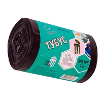Мешки для мусора 12 л, черные, в рулоне 30 шт., ПНД, 6 мкм, 550х320 мм, Концепция Быта Tubus, 604936 в Серпухове