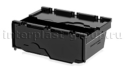 Вкладываемый контейнер KV 6422 с распашной крышкой черный