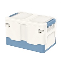 Ящик пластиковый складной белый, дно синее, 370х240х240 мм в Серпухове Ящик пластиковый складной белый, дно синее, 370х240х240 мм в Серпухове