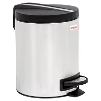 Ведро-контейнер для мусора (урна) с педалью LAIMA Modern, 5 л, матовое, нержавеющая сталь в Серпухове
